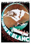 Affiche ancienne de Roger BORDERS Tour du Mont-Blanc