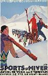 Affiche vintage de Roger BRODERS Sports d'hiver