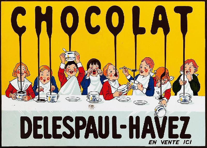 Affiche vintage Chocolat Delespaul Havez