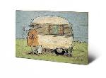 Impression sur bois D - home from home - small wood - sam toft