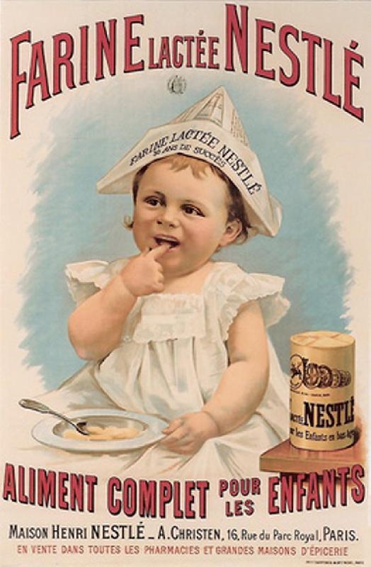 Affiche publicitaire Farine lactée Nestlé