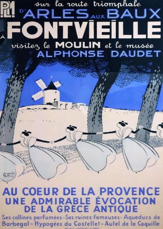 Affiche ancienne de Leo LELEE Au coeur de la Provence