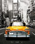 Affiche d'un taxi jaune à new-york