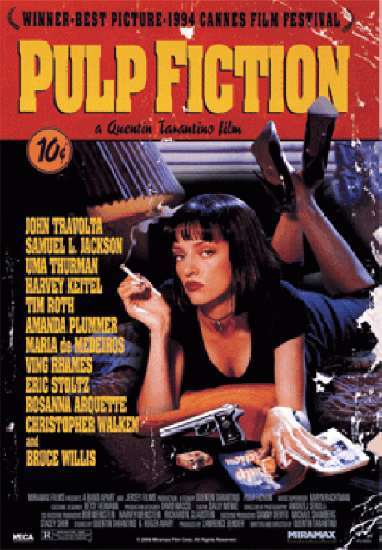 Affiche Pulp Fiction (Uma on Bed)