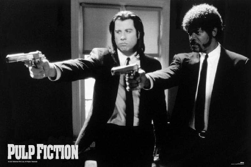 Affiche Pulp Fiction (B&W Guns)