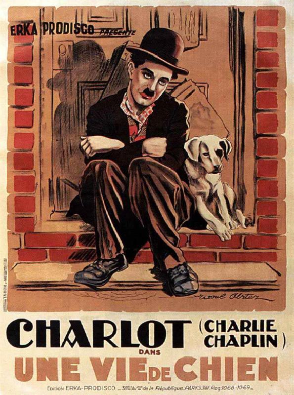affiche du film Charlie Chaplin Une Vie de chien