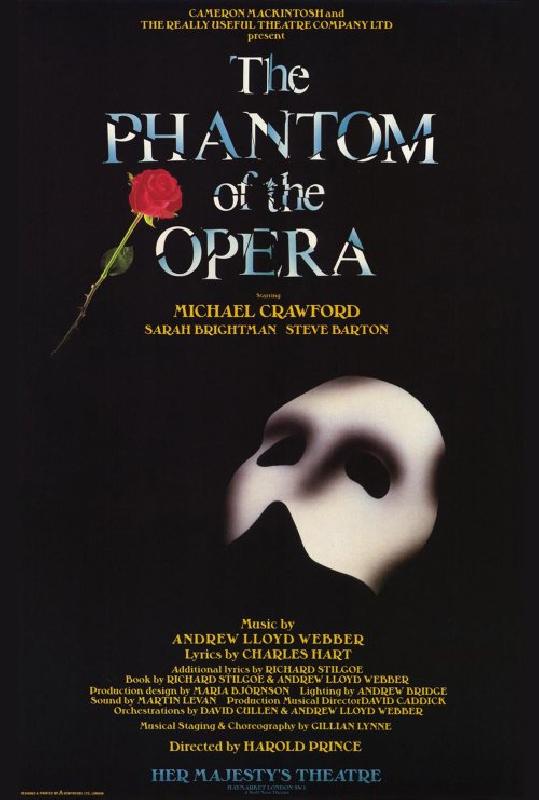 Affiche de la Comédie Musicale Le Fantôme de l'Opéra (Broadway)