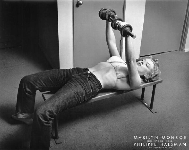 Photo noir et blanc de Marilyn Monroe (Musculation)