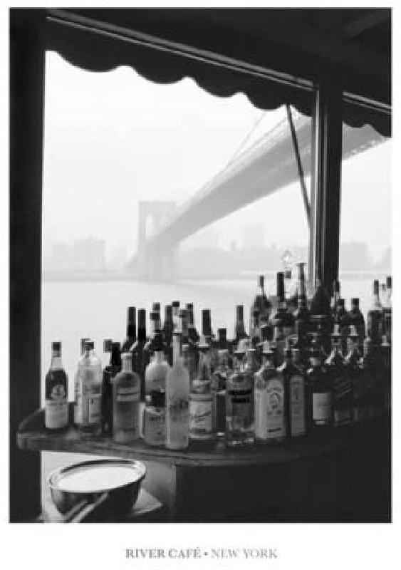 Affiche noir et blanc de River Café New-York