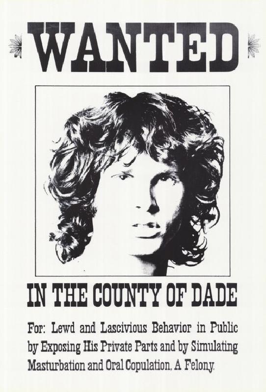 Poster noir et blanc de Jim Morrison