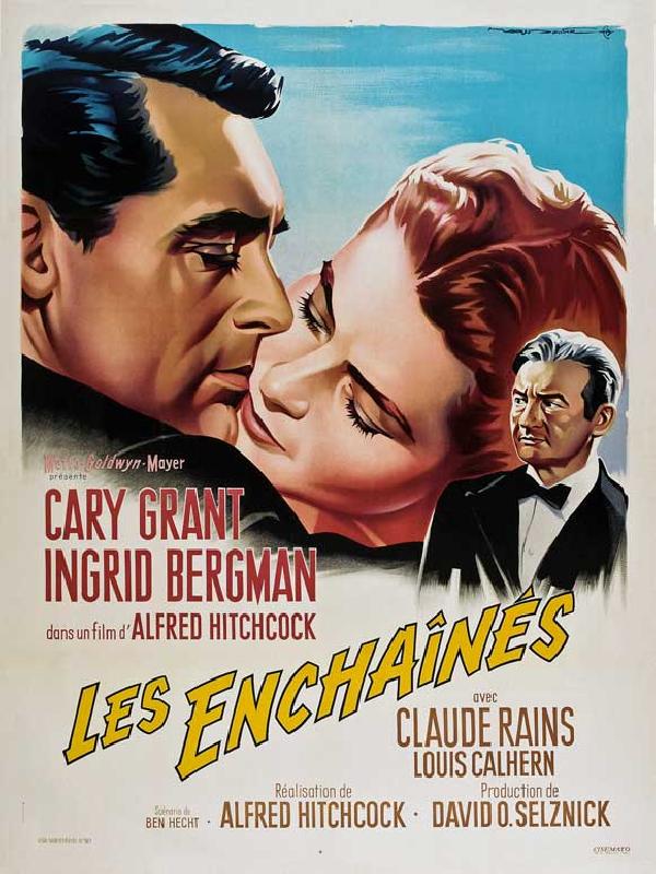 Affiche du film de Alfred Hitchcock Les Enchaînés