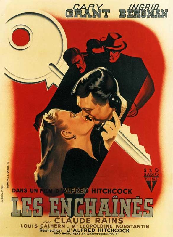 Poster du film de Alfred Hitchcock Les Enchaînés