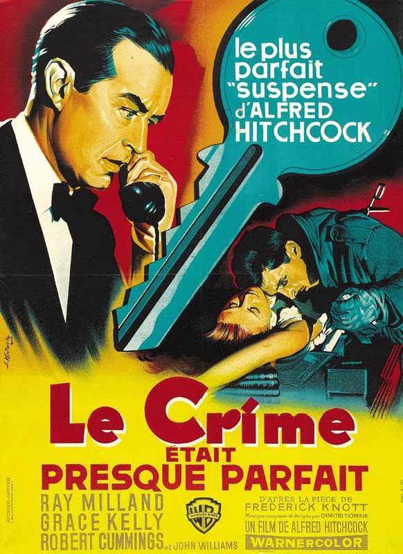 Poster du film d'Hitchcock Le Crime était presque parfait