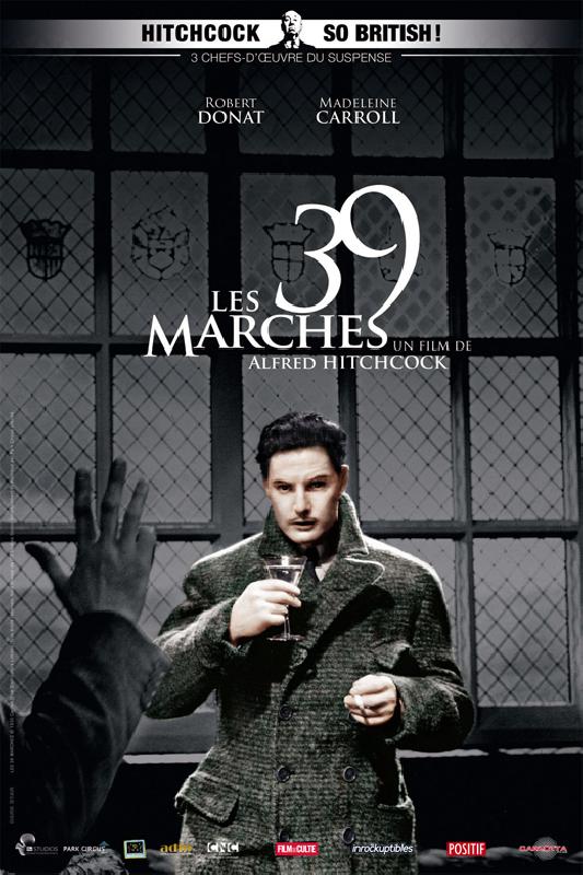 Affiche du film Les 39 marches Alfred Hitchcock
