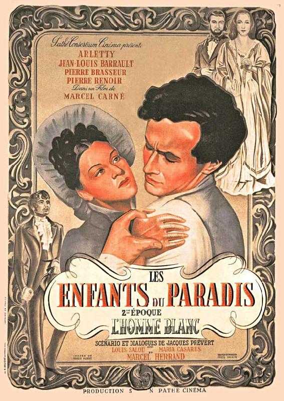 Affiche du film Les Enfants du paradis (couple)