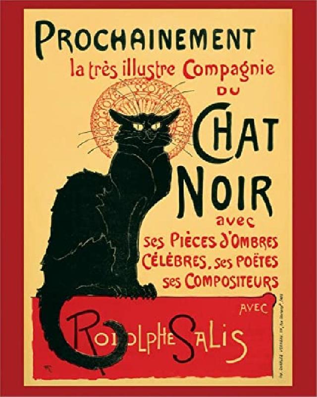 Affiche vintage compagnie Le Chat Noir