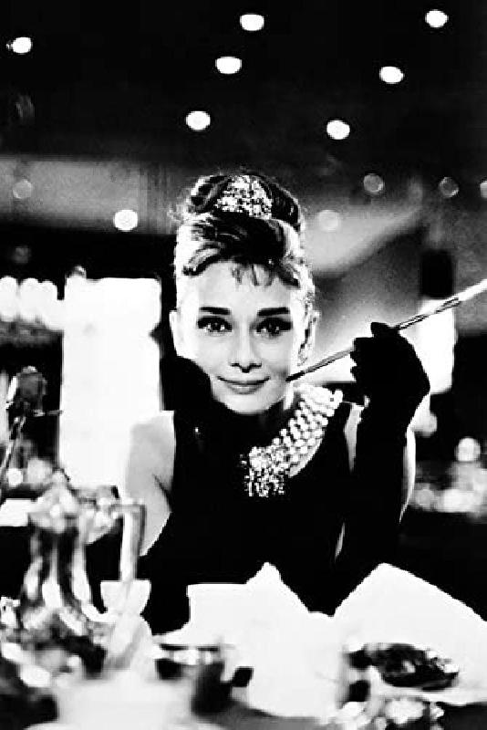 Poster Audrey Hepburn (Breakfast At Tiffany's B&W)