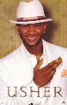 Affiche du chanteur Usher (gold)
