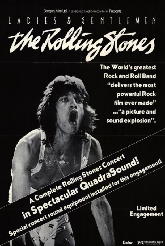 Affiche noir & blanc des Rolling Stones