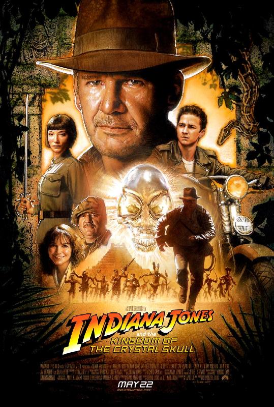 Affiche du film Indiana Jones et le Royaume du Crâne de Cristal