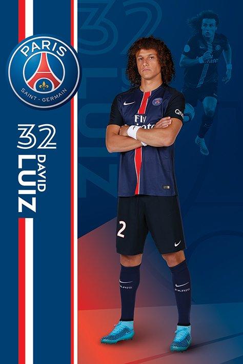Affiche du footballeur David Luiz PSG - acheter Affiche du footballeur  David Luiz PSG (45361) 