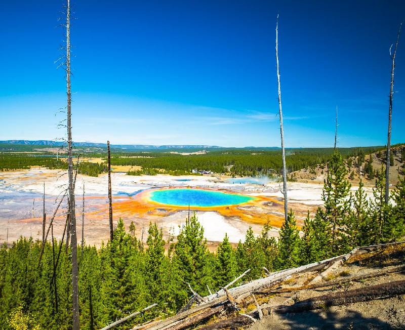 Affiche vue du parc Yellowstone au Etat Unis