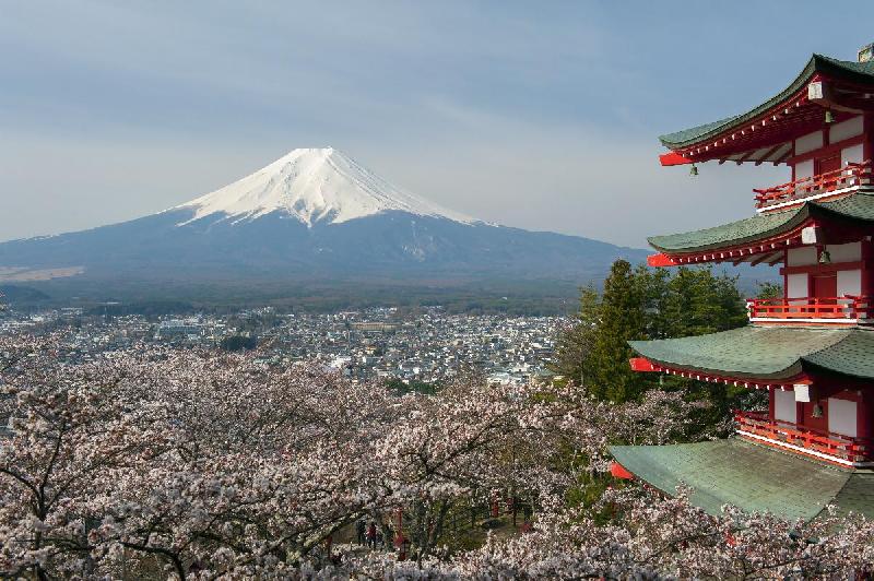 Affiche vue sur le mont Fuji