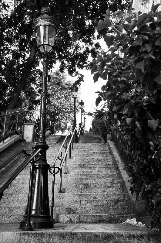 Poster paris Montmartre in black and white