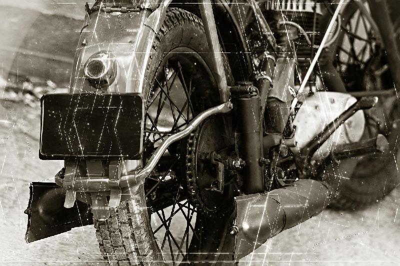 Poster moto black and white
