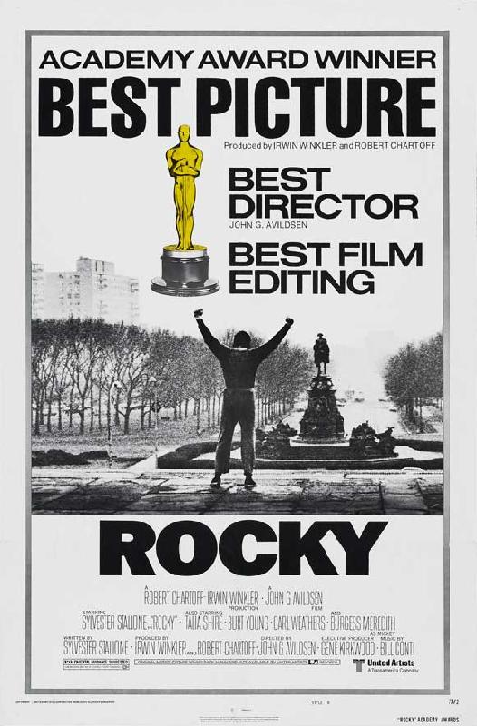 Affiche noir & blanc du film Rocky