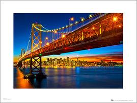 Affiche art print du pont de San Francisco