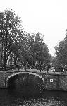 Photo noir et blanc pont d'amsterdam