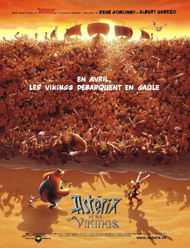 Affiche du dessin animé Astérix et les Vikings