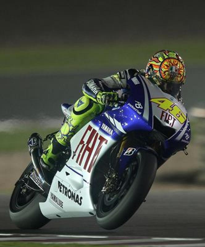 Photo Valentino Rossi sur Yamaha en moto GP