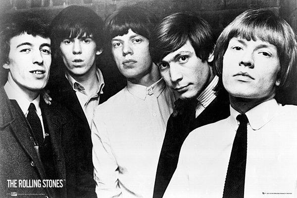 Affiche noir & blanc The Rolling Stones group