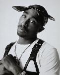 Poster photo noir et blanc Tupac