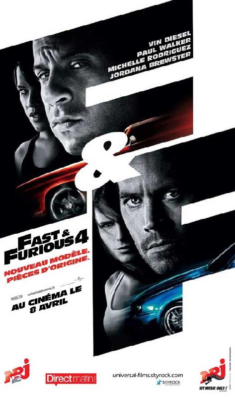 Affiche du film Fast and Furious 4