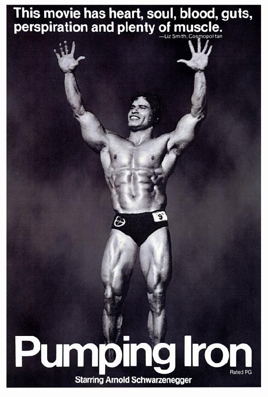 Affiche noir & blanc Arnold Schwarzenegger Pumping Iron