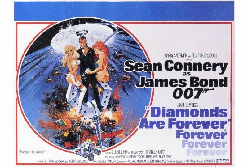 Affiche du film James Bond Les Diamants sont éternels