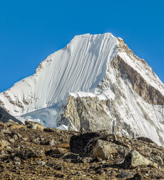 Affiche du Mont Lingtren Himalaya Népal