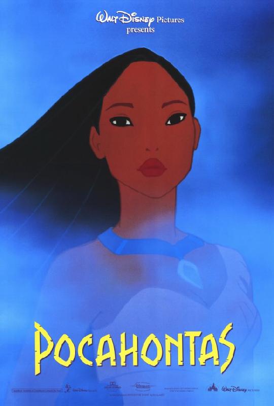 Affiche dudessin animé Pocahontas, une légende indienne