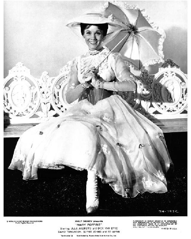 photo noir & blanc du film Mary Poppins (Julie)