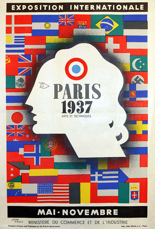 Affiche ancienne exposition universelle de Paris 1937