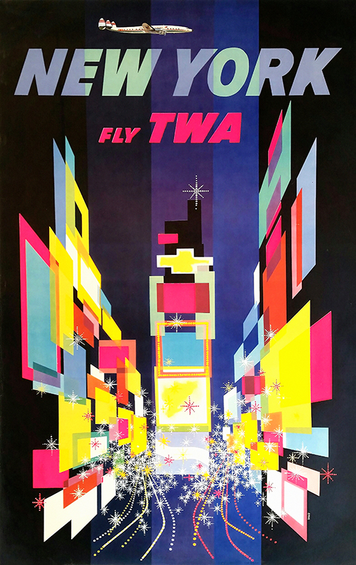 Affiche ancienne TWA New York