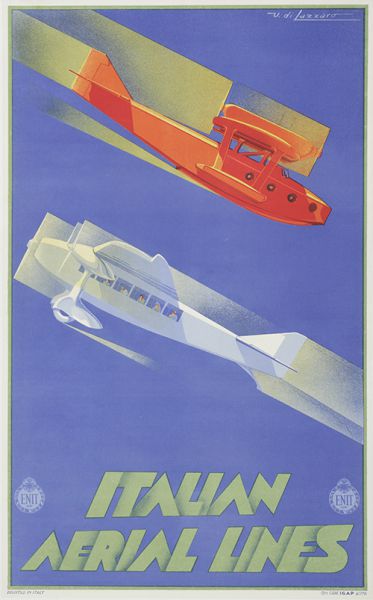 Affiche ancienne italian airline