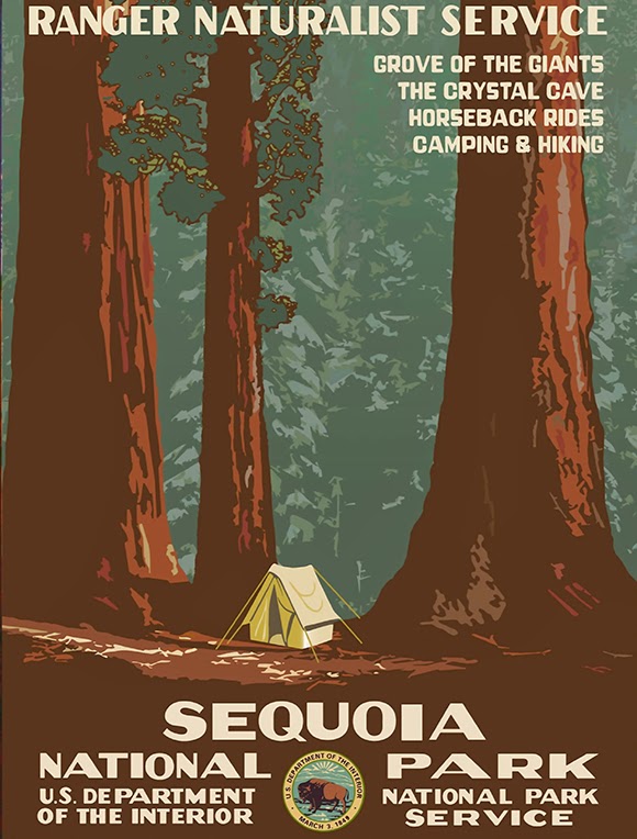 Affiche ancienne Sequoia National Park