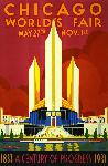 Affiche ancienne Chicago 1933 World's Fair
