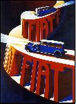 Affiche ancienne publicité Fiat, Automobile