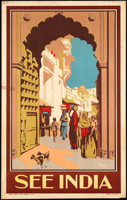 Affiche ancienne publicité See India