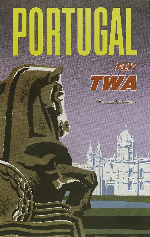 Affiche publicitaire Portugal Fly TWA